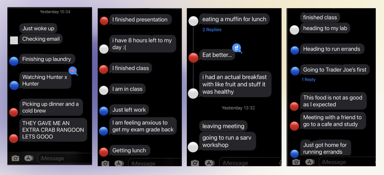 Prototype 1 — Status sharing group chat