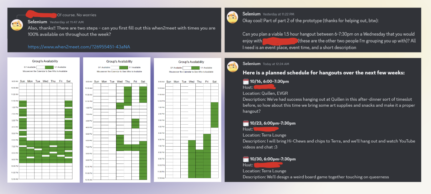 Prototype 2 — Rotating social planning flow