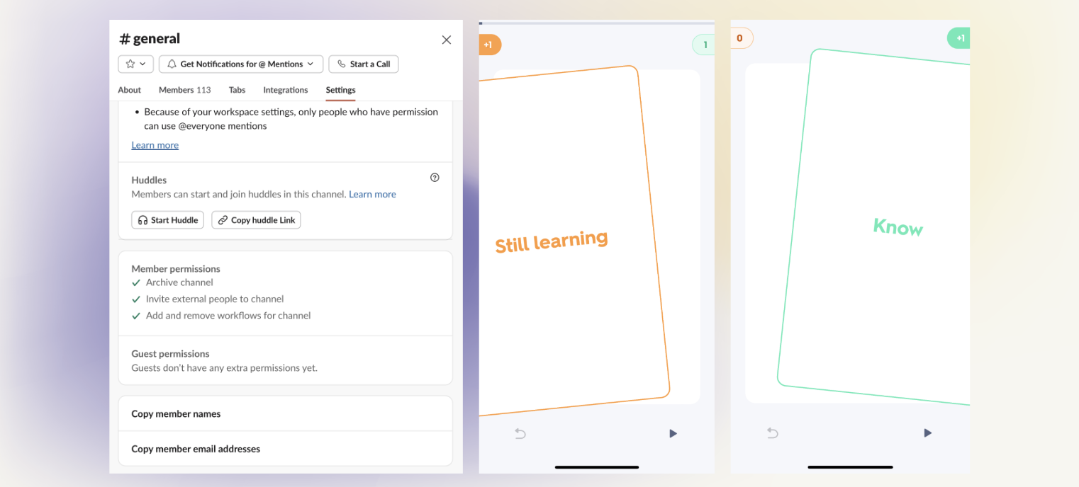 Prototype 3 — Swipe to reconnect concept