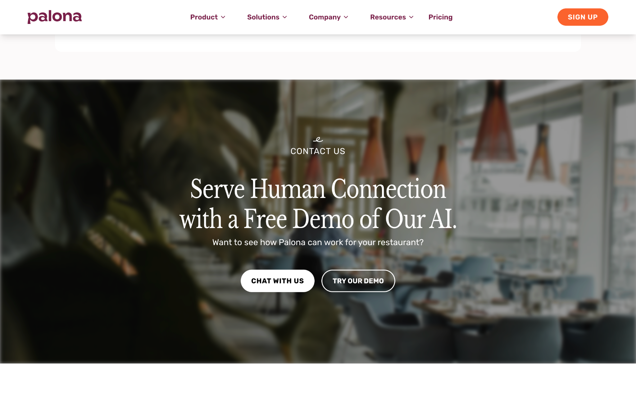 After redesign: prominent, clear CTA messaging encouraging demo scheduling