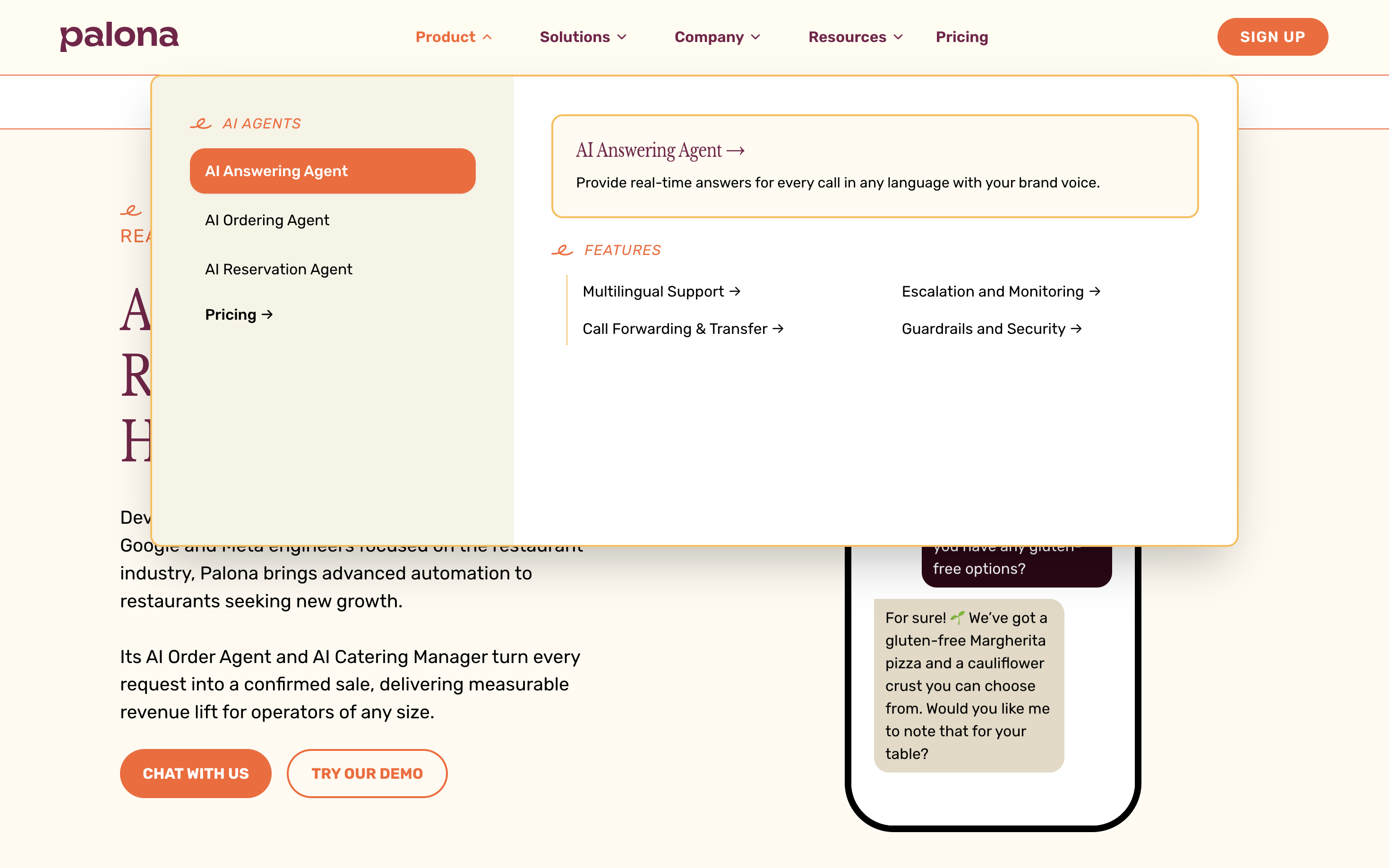 After redesign: larger navigation menu with clearer separation between pages