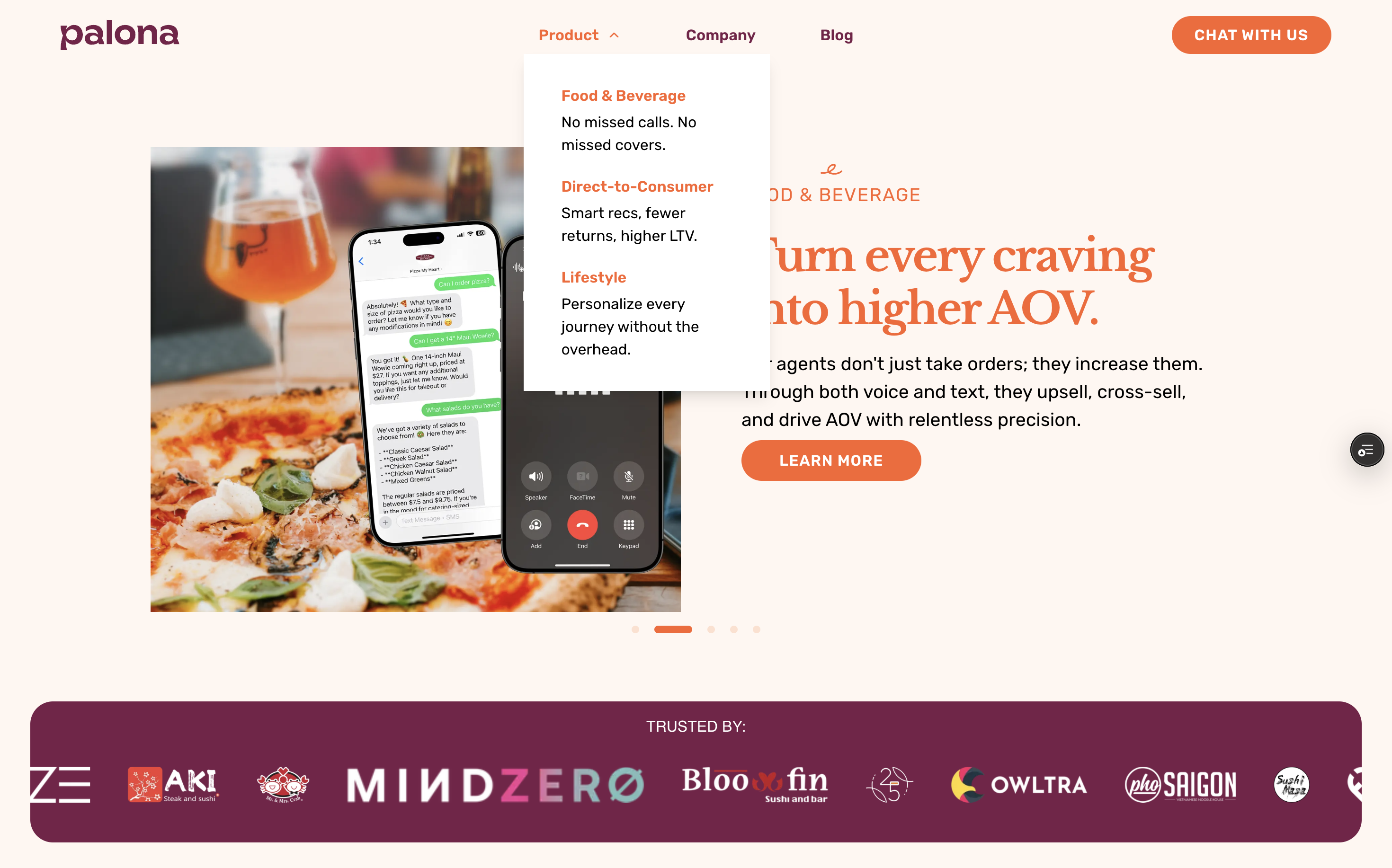 Before redesign: navigation menu cluttered and hard to parse